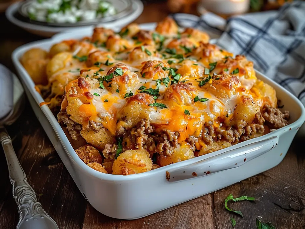 Cheesy Big Mac Tater Tot Casserole