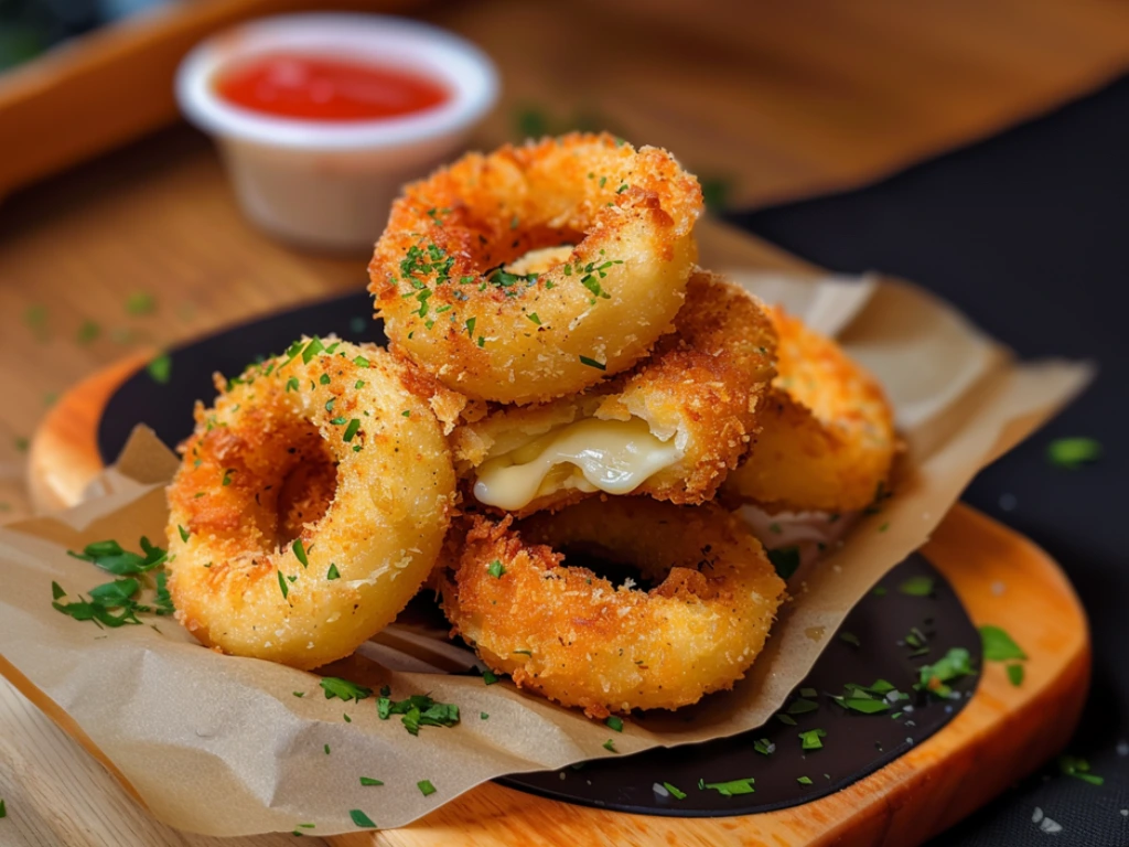 Mozzarella Stick Onion Rings