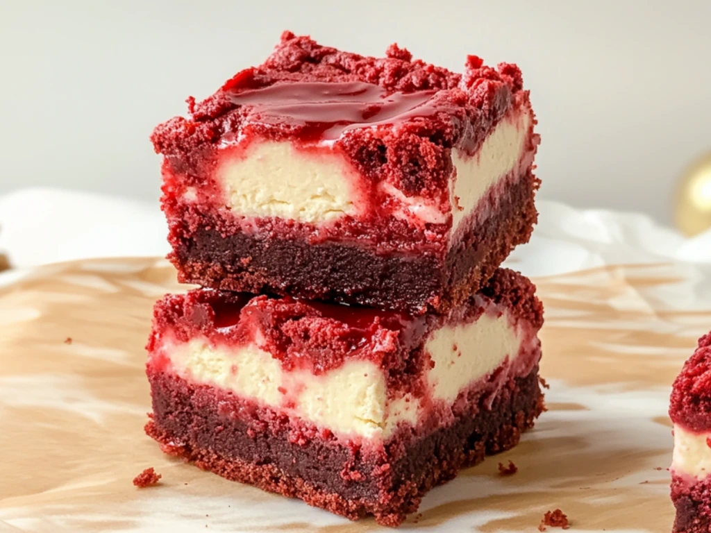 Red Velvet Cheesecake Bars
