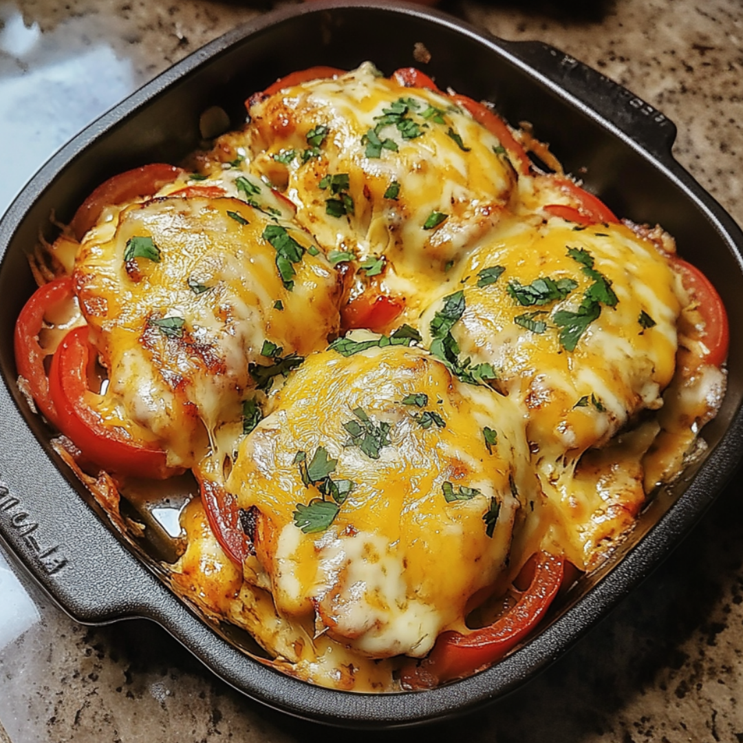 Cheesy Baked Fajita Chicken