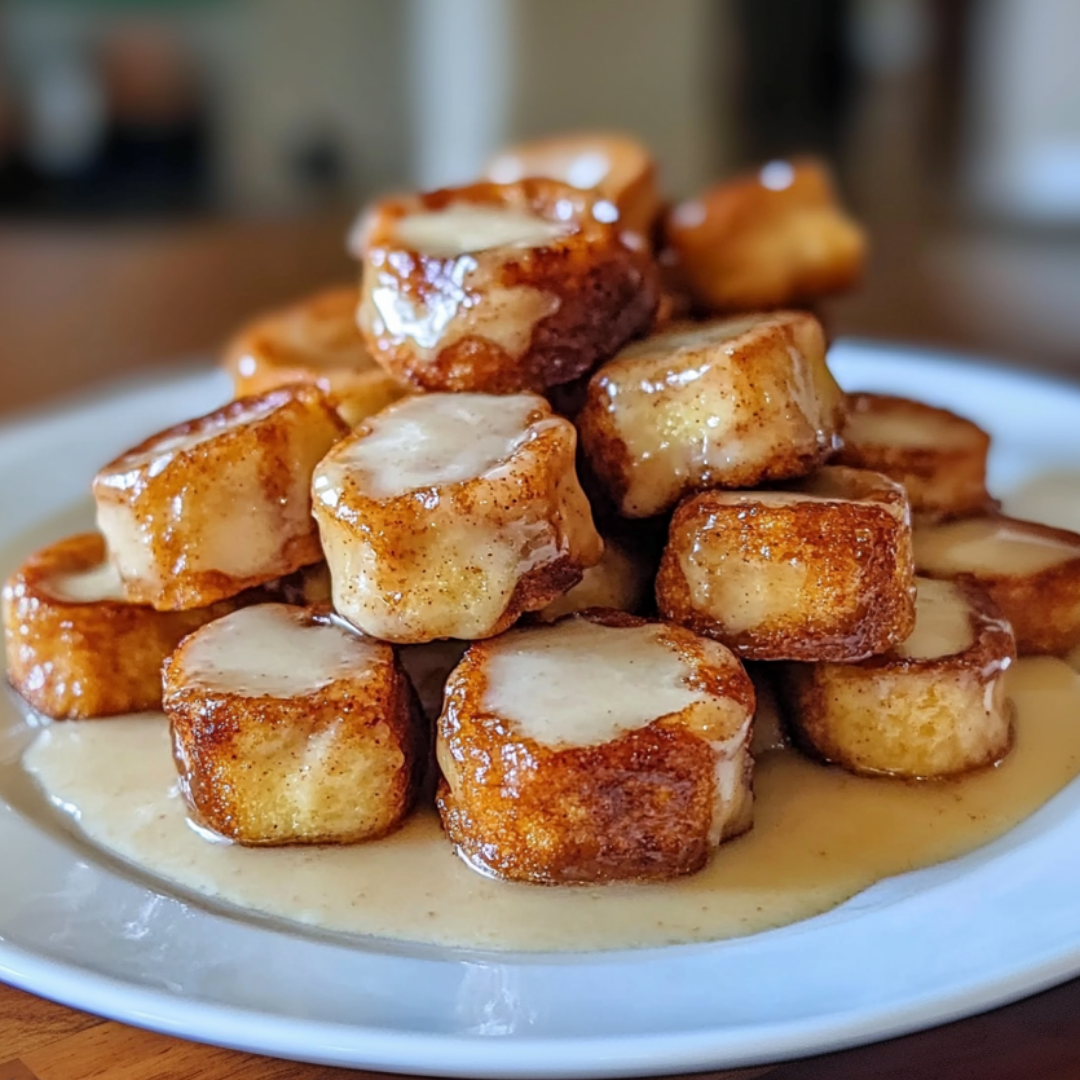 Cinnamon Roll French Toast Bites