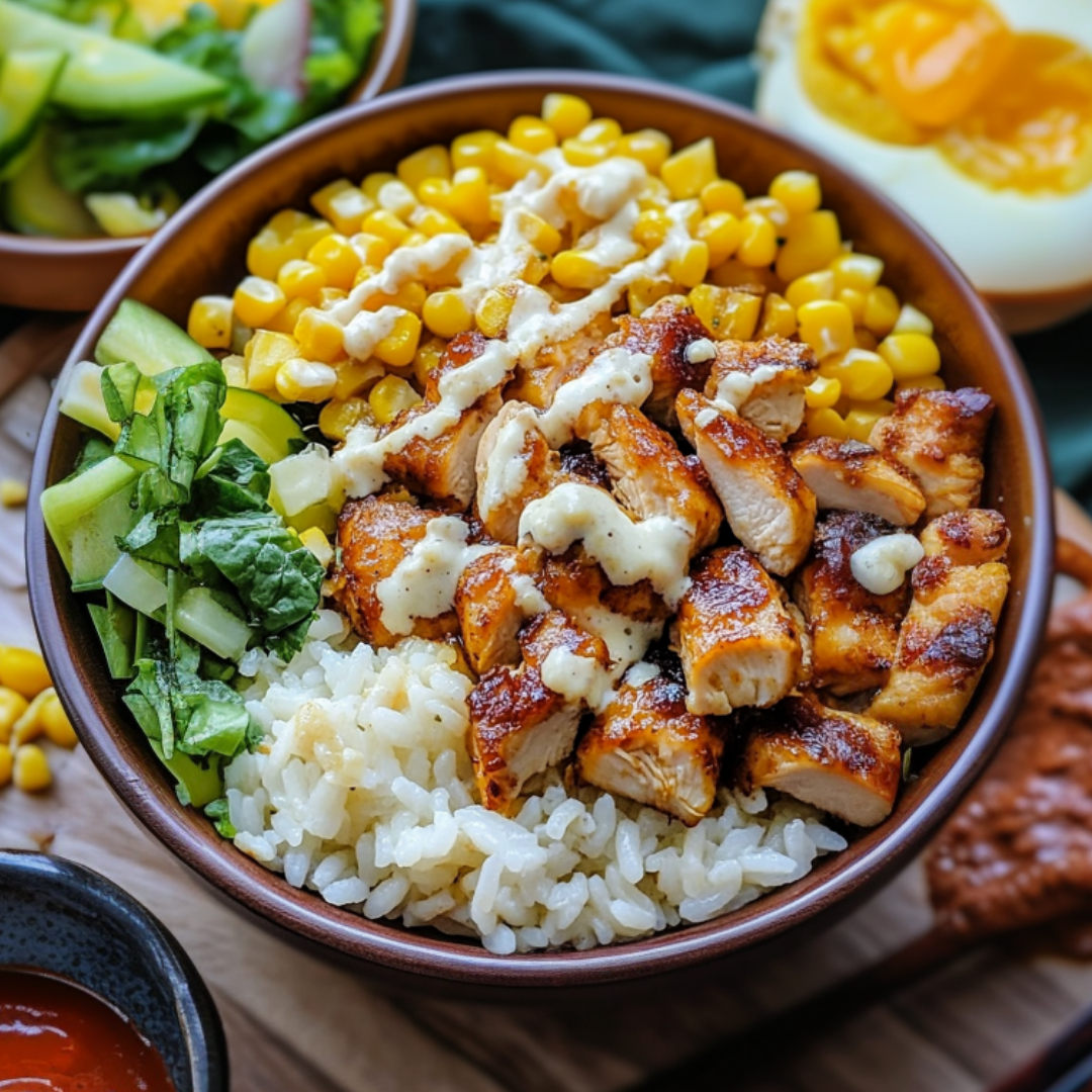 Street Corn Chicken Rice Bowl