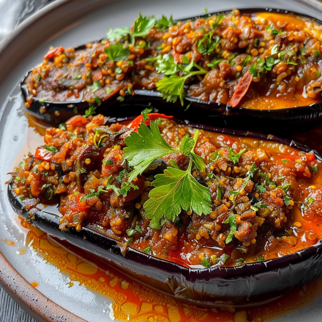 Turkish Stuffed Eggplant Karniyarik