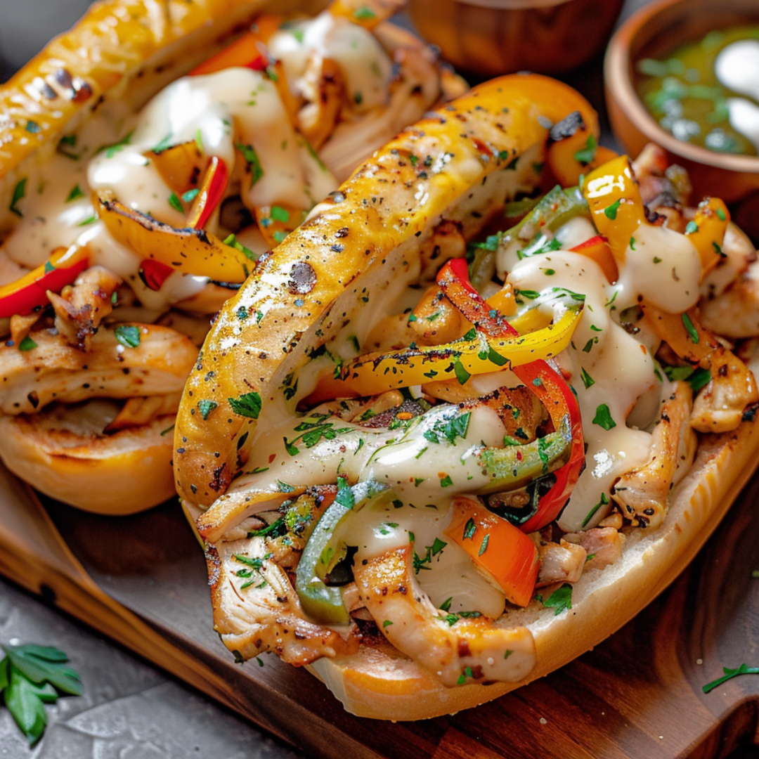 Chicken Cheese Steak Sandwiches