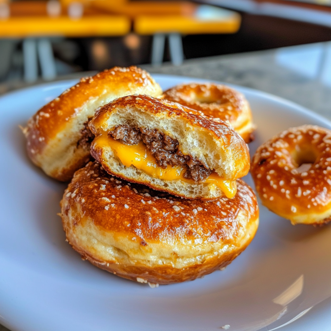 Cheeseburger Pretzel Bombs