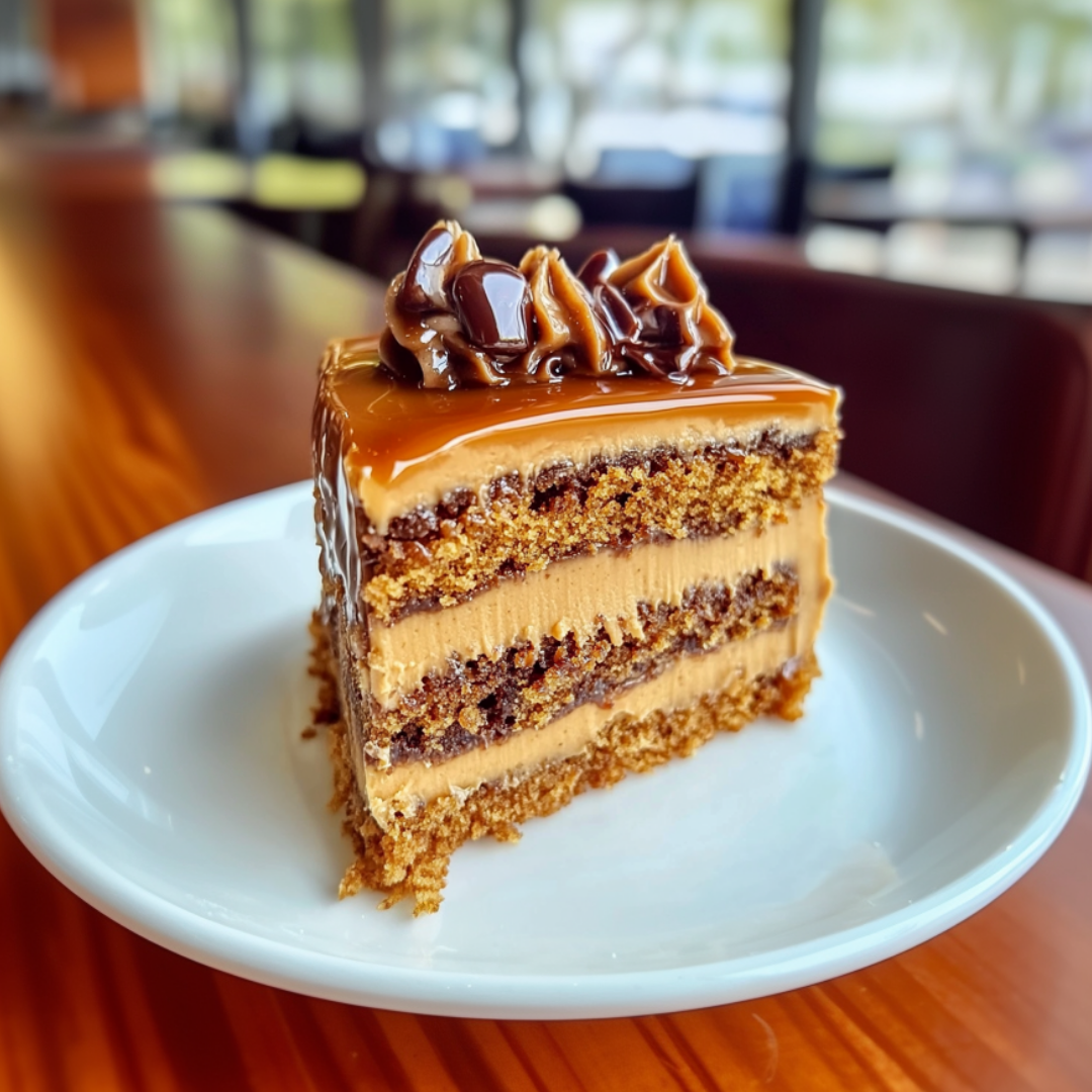 Gooey Coffee Caramel Cake