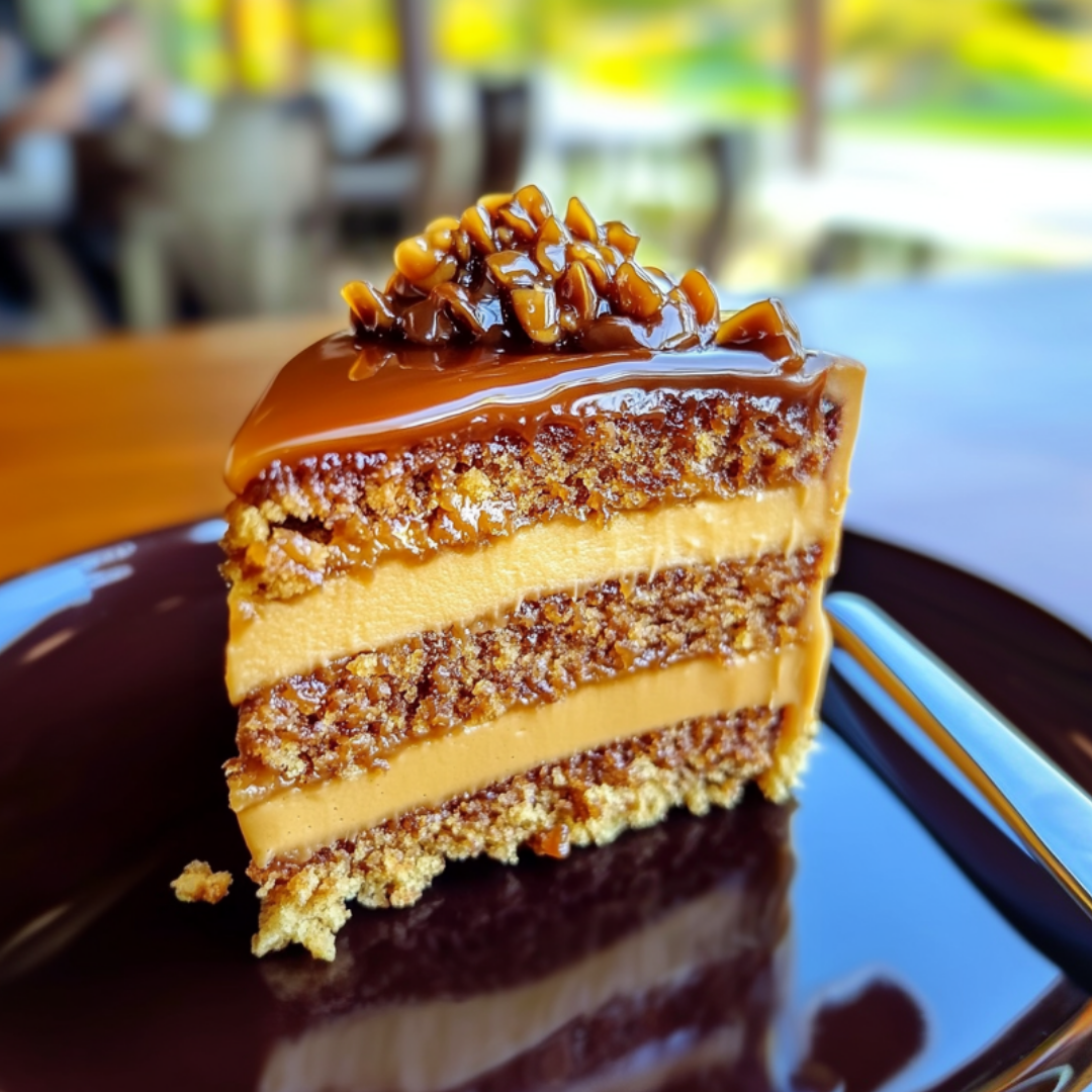 Gooey Coffee Caramel Cake