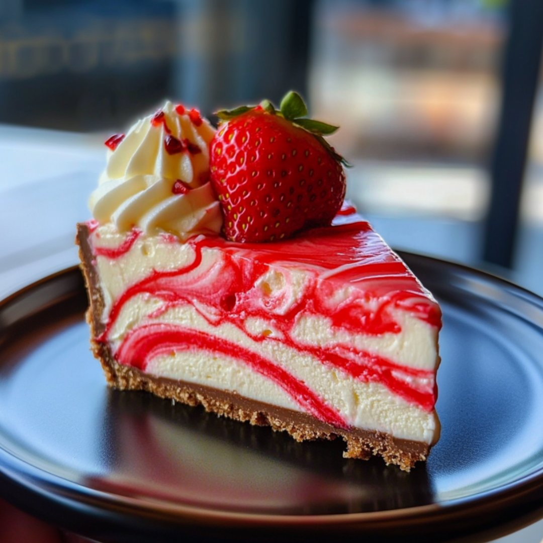 White Chocolate Strawberry Cheesecake