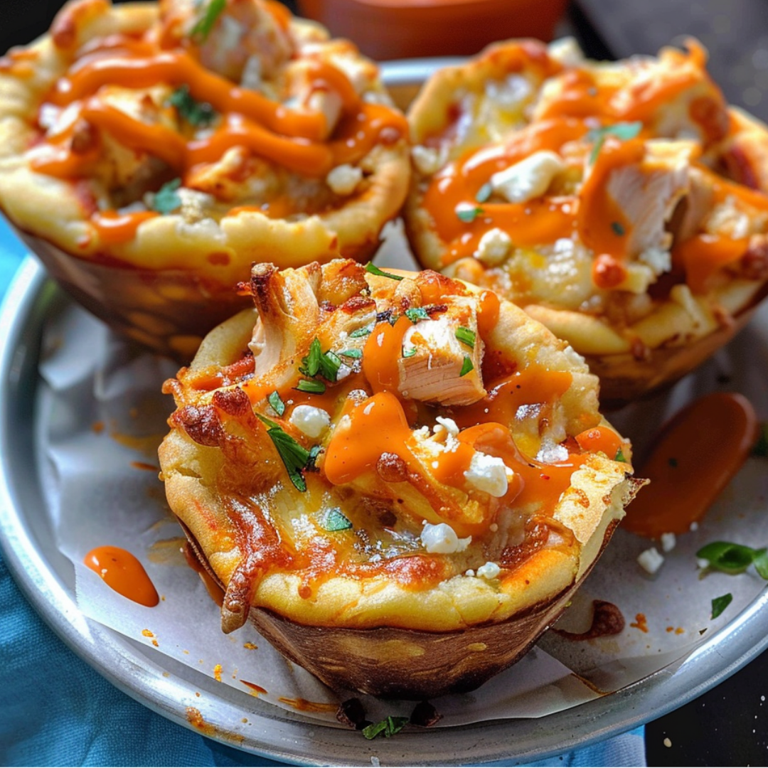 Buffalo Chicken Pizza Cups