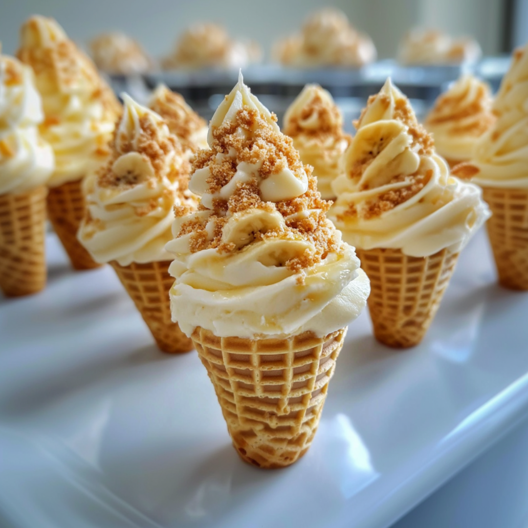 Banana Pudding Cheesecake Cones