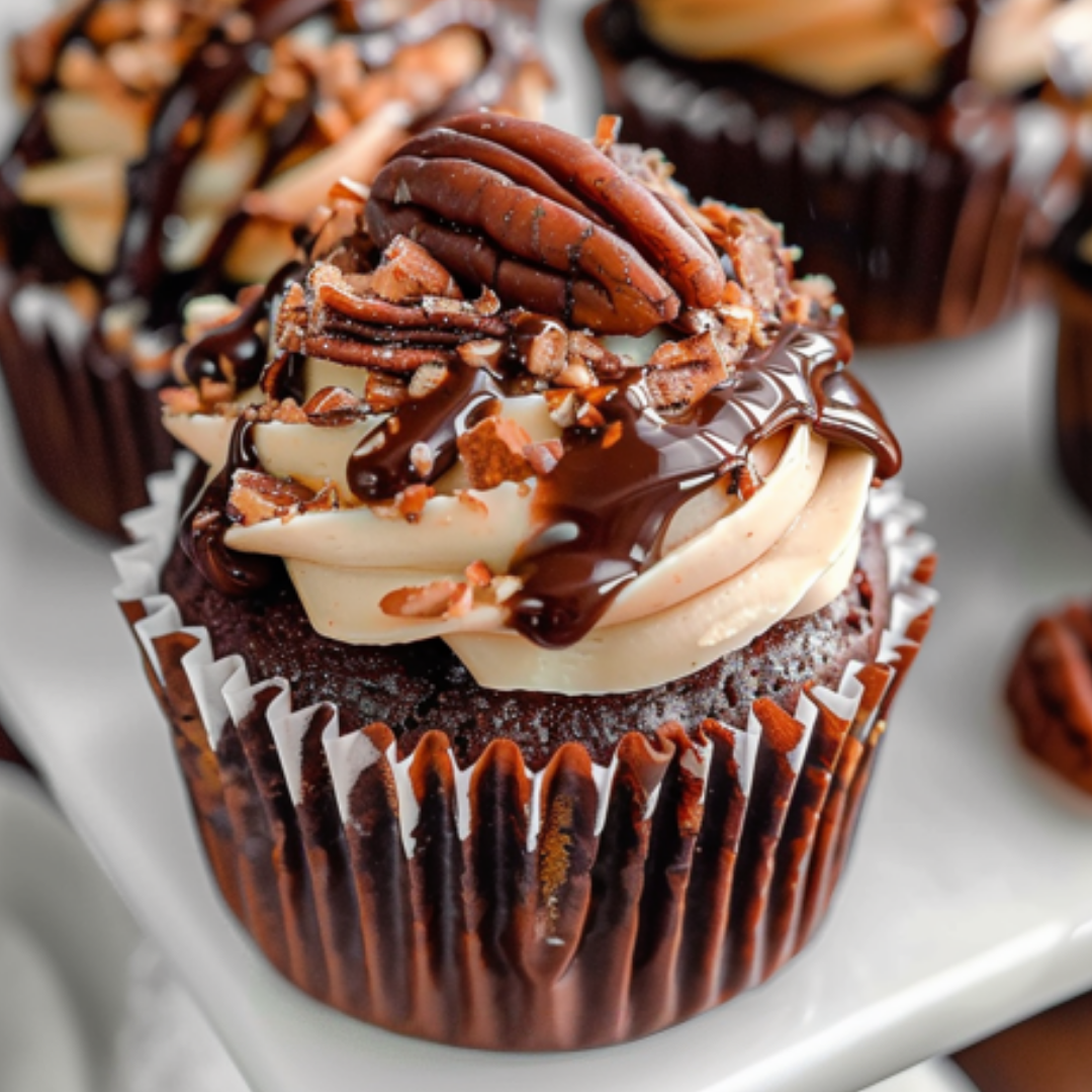 Turtle Chocolate Cupcakes