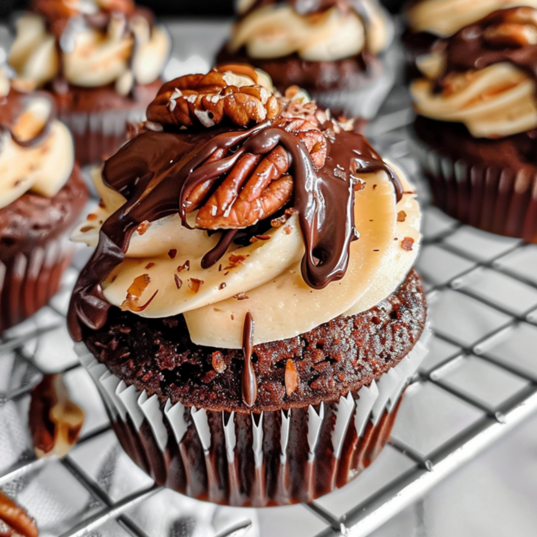 Turtle Chocolate Cupcakes