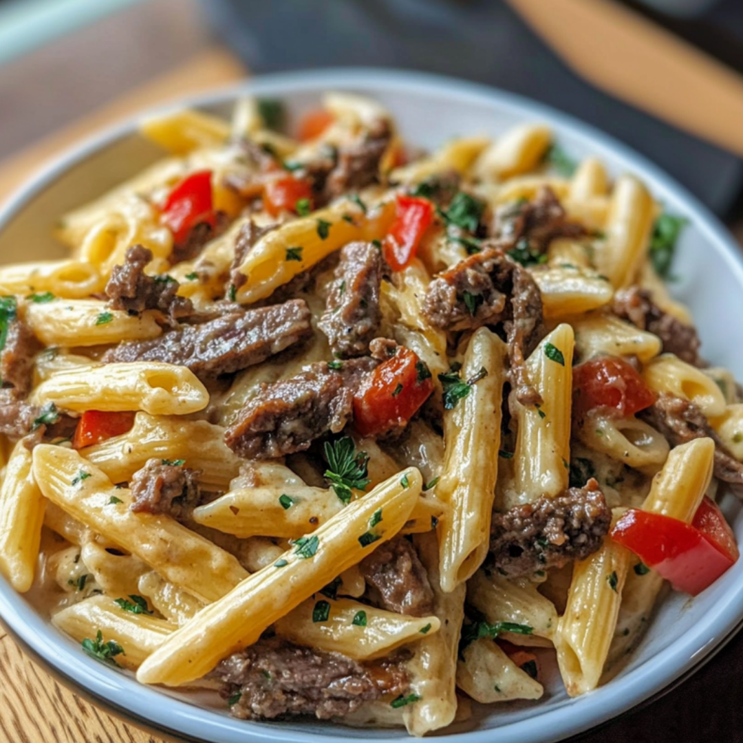 Philly Cheesesteak Pasta