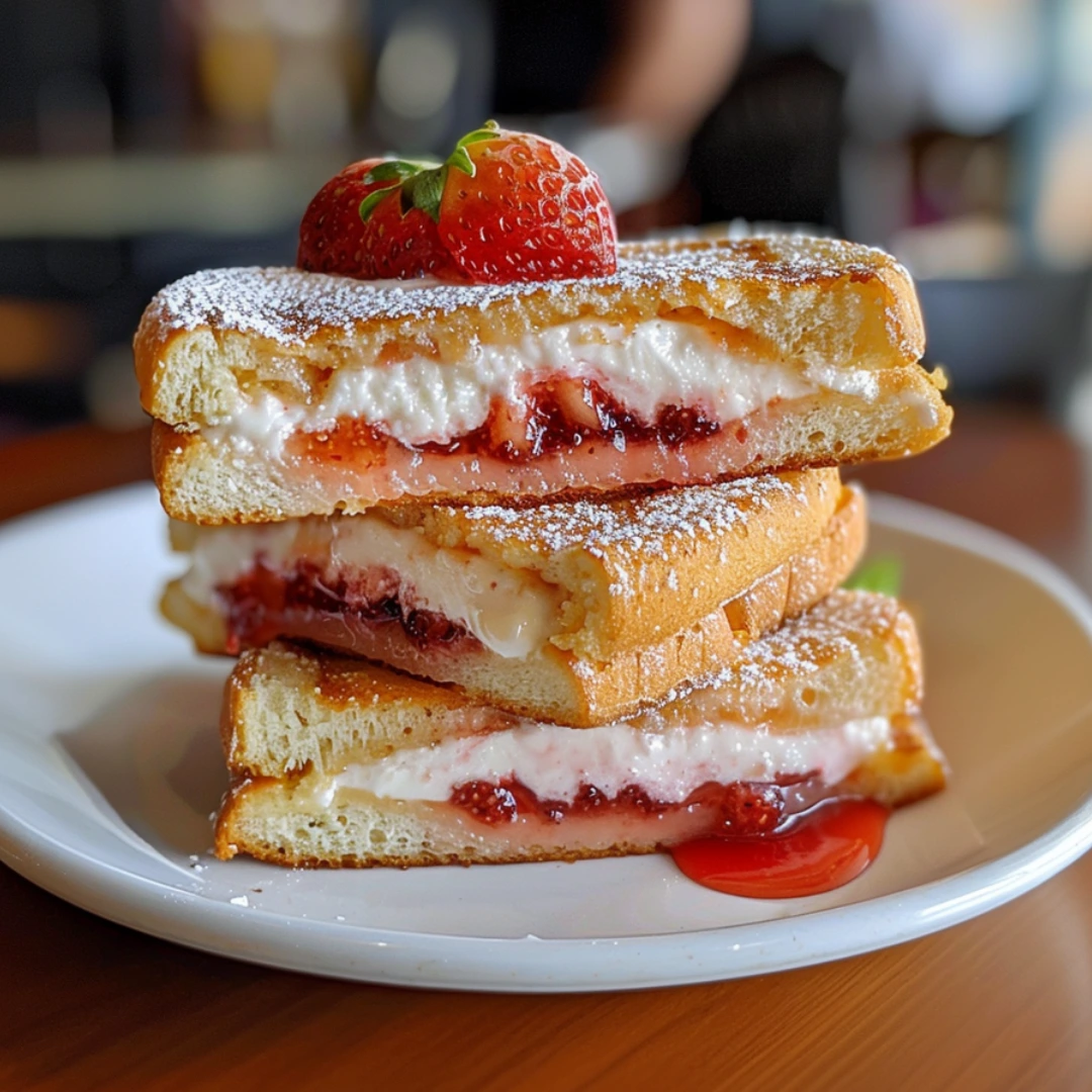 Fried Strawberry Cheesecake Sandwiches